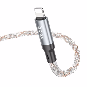 Kabelis USB A uz Lightning Hoco 2,4A 1 m U112 pelēks