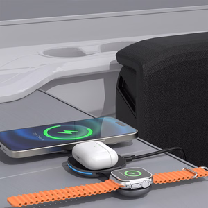 Dudao A11S 3-in-1 bezvadu lādētājs, saderīgs ar MagSafe, viedtālruni, viedpulksteni, austiņām - melns