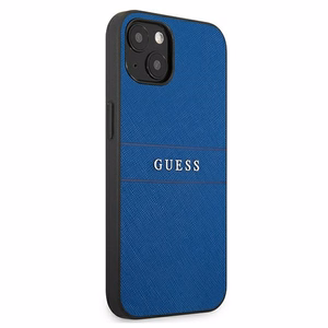 Guess Saffiano siksniņas viedtālruņa apvalks iPhone 13 mini 5.4" - zils