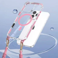 Aizsargstikls Tel Protect Strap Clear Case Iphone 17 Pro Max - rozā