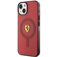 Ferrari FEHMP14SURKR iPhone 14 6.1" sarkans cietais viedtālruņa apvalks daļēji caurspīdīgs magnētiskais (MagSafe)