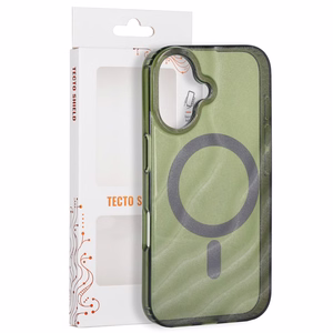 „Tecto Shield Desert Mag“ vāciņš modelim iPhone 16 6,1", tumši olīvzaļš