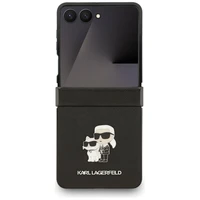 KARL LAGERFELD viedtālruņa apvalks SAMSUNG Z Flip7 KLHCZF7SAPKCNPK (Saffiano KC PIN) melns