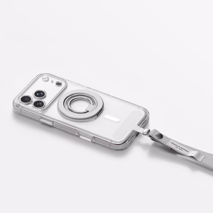 AmazingThing Minimal Mag Lens maciņš modelim iPhone 18 Pro, ar kameras aizsargu un siksniņas stiprinājumu, saderīgs ar MagSafe – krāsa: caurspīdīga