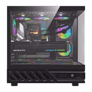 DarkFlash DS950V datora korpuss ar displeju melns ar 6 ventilatoriem