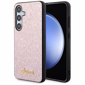 Guess Glitter Script viedtālruņa apvalks Samsung Galaxy S24 - rozā