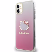 Hello Kitty IML Gradient Electrop Kitty Head korpuss viedtālrunim iPhone 11 / XR - rozā