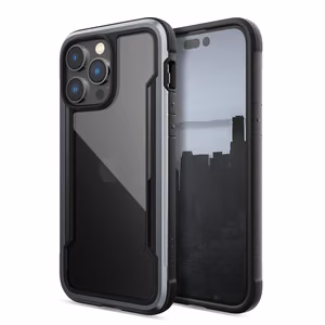 Raptic X-Doria Shield viedtālruņa apvalks iPhone 14 Pro Max ar bruņotu melnu pārklājumu