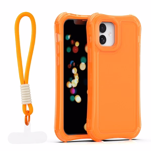 Safepop maciņš ar siksniņu priekš iPhone 12 / 12 Pro 6,1" oranžs