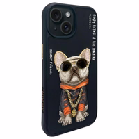 Nimmy Glasses Cool Dog iPhone 15 apvalks - melns