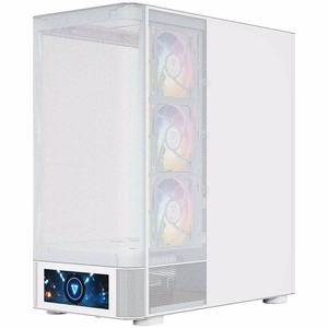 MODECOM Volcano AQ500 ARGB Midi balts
