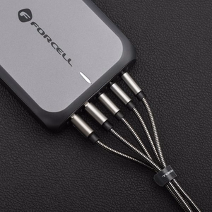 FORCELL F-ENERGY Metal C236 kabelis USB A uz Lightning 2,4A 12W 2 m sudrabains