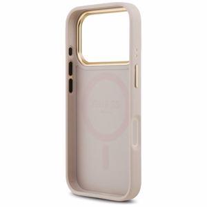 Guess Чехол для iPhone 17 Pro совместимый с MagSafe GUHMP17LP4MSEGCP (PU 4G W/ Classic) розовый
