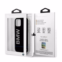 BMW Hardcase Signature Printed Logo Maciņš priekš iPhone 12 / 12 Pro - melns
