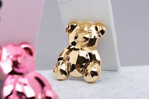 Lipīgs tālruņa statīvs BEAR - zelta