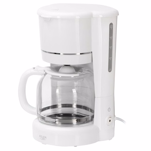 Adler AD 4383w pilienu kafijas automāts maltai kafijai, 1,5 l, balts
