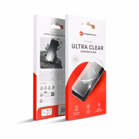 Forcell Ultra Clear aizsargstikls - Iphone 12 / 12 Pro melns