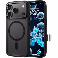 Benks Magnētiskais Mist viedtālruņa apvalks Metal Frame (0070) Iphone 17 Pro Max melns (Kameras vadības poga)