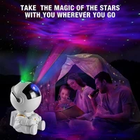 LED 3D galaktikas un zvaigžņu projektors Reach Mini Astronaut balts