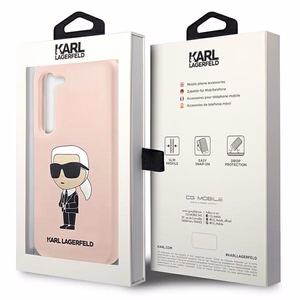Karl Lagerfeld KLHCS23SSNIKBCP S23 S911 жёсткий чехол розовый/розовый Silicone Ikonik