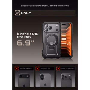 Supcase Grip Pro Mag MagSafe vāciņš iPhone 18 Pro Max / 17 Pro Max – melns
