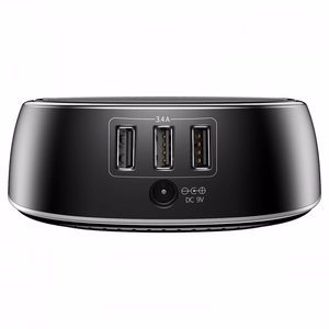 Bezvadu lādētājs Baseus Star 2in1 melns 10W (ātrā uzlāde) + 3 USB porti