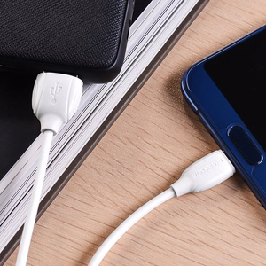 USB kabelis Borofone BX19 no USB-A uz USB-C 1,0 m, balts