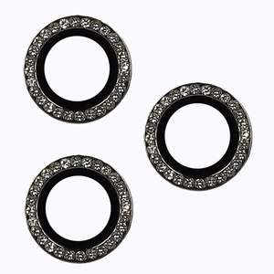 Aizsargstikls HARD DIAMOND kamerai (LENS) Iphone 15 Pro/15 Pro Max melns (3 gab.)