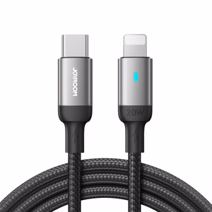 Joyroom Extraordinary Series A10 Lightning / USB-C PD 20W kabelis 1.2 m - melns
