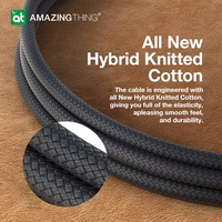 Amazing Thing kabelis Tough Pro CLC120MTOBK - Type C uz Lightning - PD 30W 3,2A 1,2 metri melns