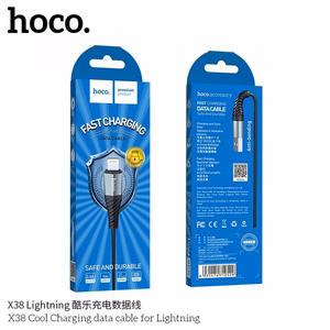 Kabelis USB-A uz Lightning Hoco 2,4A 1 m X38 melns