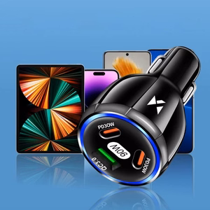 Car Charger Wozinsky "WCCCA" Black 90W (2xPD / 1xQC3.0)