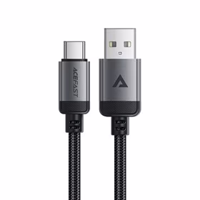 Acefast C20-04 USB-A - USB-C kabelis 480Mb/s 3A 1,2 m - melns