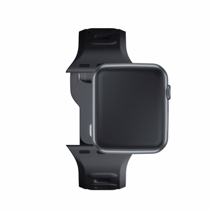 3mk silikona siksniņa Apple Watch, 38/40/41/42 mm, melns, mazais izmērs