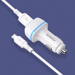 KAKU Car Charger KSC-528 Shengyu - 2xUSB - 2,8A with USB to Micro USB black