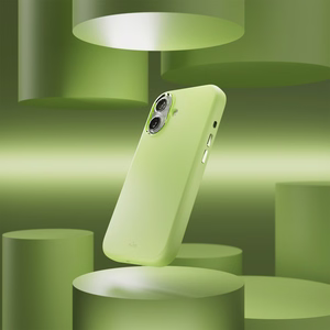 Чехол Puro Icon Mag Pro Liquid Silicone для iPhone 17, совместимый с MagSafe, с защитой камеры и алюминиевыми кнопками - зелёный