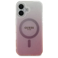 Guess IML Glitter Gradient MagSafe viedtālruņa apvalks iPhone 16 - rozā