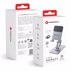 Forcell F-GRIP Fold Stand 2 360 galda turētājs - pelēks