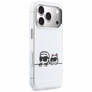 Karl Lagerfeld IML Karl & Choupette Peekaboo Logo MagSafe чехол для iPhone 17 Pro Max белый