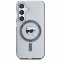 Viedtālruņa apvalks Karl Lagerfeld Button Karl Head Printed Logo Magnētiskais Samsung Galaxy S25 melns
