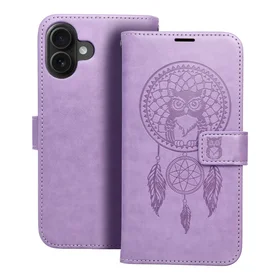 MEZZO grāmatas apvalks IPHONE 16 Plus sapņu ķērājs violeta