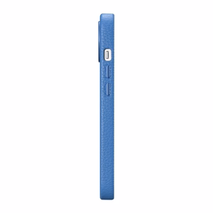 iCarer Litchi Premium ādas viedtālruņa apvalks iPhone 14 Plus Magnētiskais ādas apvalks ar MagSafe Gaiši zils (WMI14220711-LB)