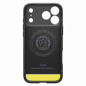 Spigen Rugged Armor MagSafe maciņš modelim iPhone 18 Pro / 17 Pro – krāsa: matēta melna