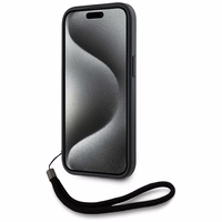 Karl Lagerfeld Saffiano Athleisure Stripes Cord viedtālruņa apvalks iPhone 15 - sarkans