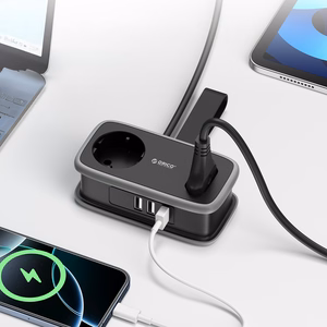 Orico AP3 65W GaN 6in1 strāvas sadalītājs 2x AC + 2x USB-A + 2x USB-C - melns