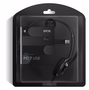 Sennheiser PC 7 USB vadu austiņas galvasspiede birojam/zvanu centram USB Type-A melnas