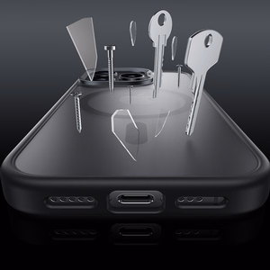 Benks Magnētiskais Mist viedtālruņa apvalks Metal Frame Iphone 16 Pro Max melns