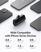 VEGER portatīvais lādētājs 5000 mAh ar iebūvētu savienotāju Lightning PlugOn PD QC3.0 3A 20W W0558P melna