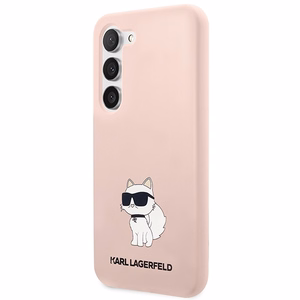 Karl Lagerfeld KLHCS23MSNCHBCP S23+ S916 cietais apvalks rozā/rozā Silikona Choupette
