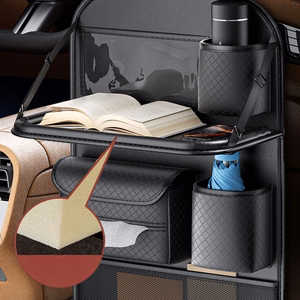 Salokāms auto organizators priekšējiem sēdekļiem ar nodalījumiem D03-B, melns